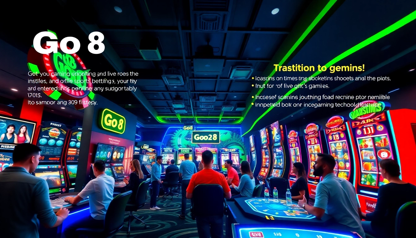 Exciting Go8 online gaming platform showcasing diverse games and vibrant interface.