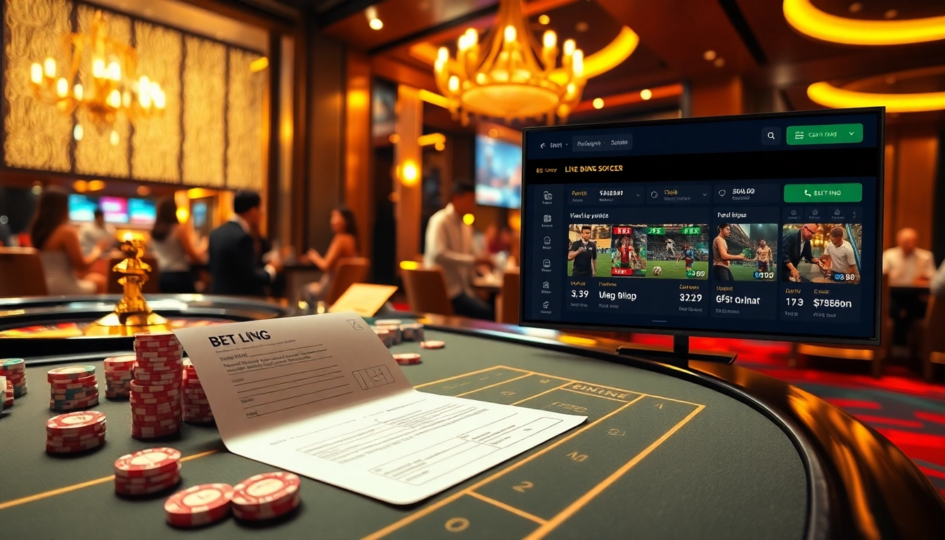 Place bets using kèo bóng đá bet88 at a luxurious casino with vibrant gaming tables.