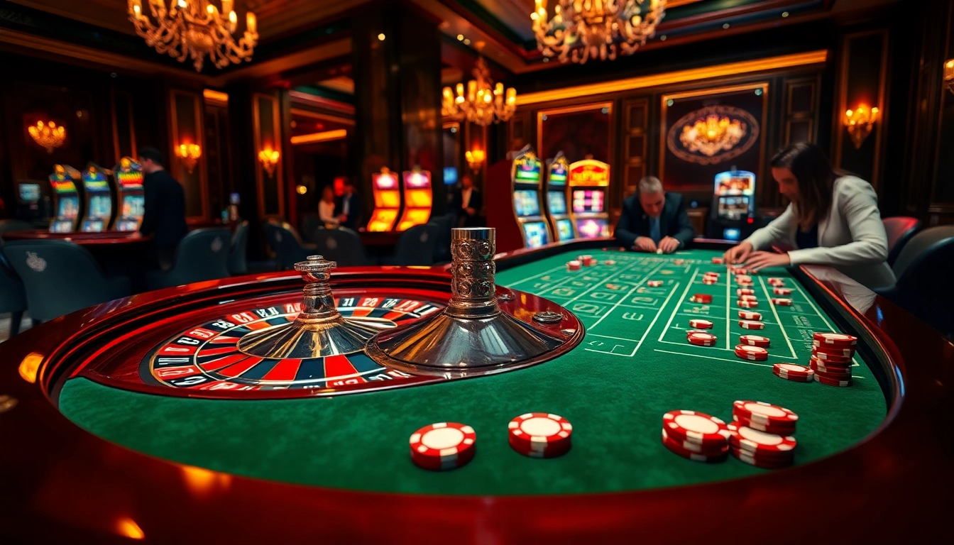 EEJL players enjoying an exciting roulette game at a luxurious casino table.