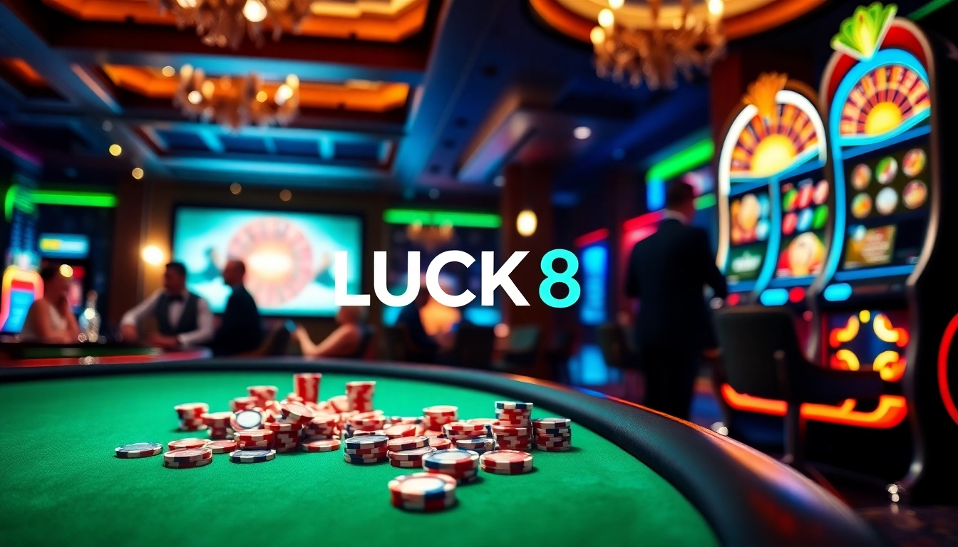 Trải nghiệm trò chơi hấp dẫn tại LUCK8 với bàn casino sống động và các máy đánh bạc hoạt động linh hoạt.