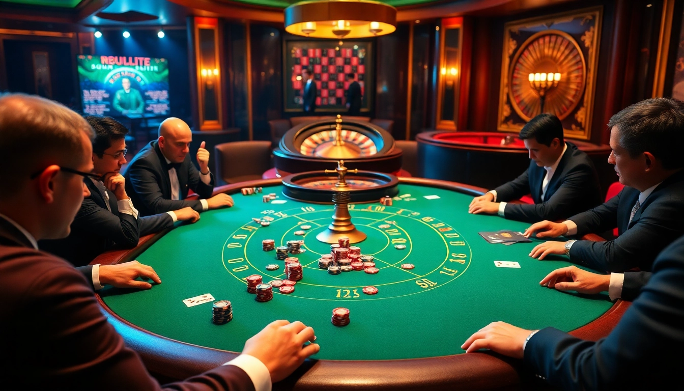 Experience the thrill of rik vip at a luxurious poker table in a vibrant casino atmosphere.