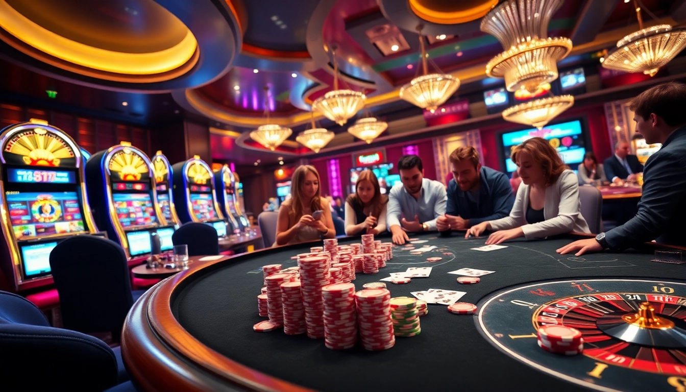 Experience excitement at king79 with vibrant casino games, poker chips, and elegant decor.