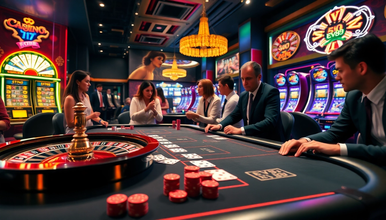 Experience thrilling gameplay at EV88 casino with vibrant tables and exciting atmosphere.