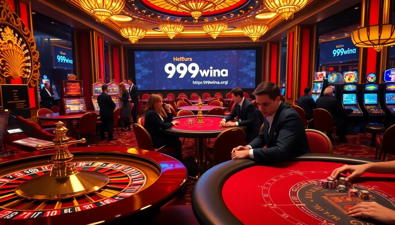 Engage in thrilling gameplay at https://99wina.org/, featuring luxurious casino tables and vibrant slot machines.